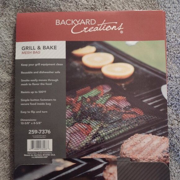 NEW – Lot of 4 Backyard Creations Grill & Bake Mesh Bag - Picture 2 of 5